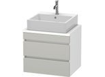 Duravit DuraStyle Waschtisch-Unterschrank DS530500718 60 x 47,8 cm, betongrau/weiß matt, für Konsole, 2 Schubkästen