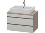 Duravit DuraStyle Waschtisch-Unterschrank DS530700743 80 x 47,8 cm, betongrau/basalt matt, für Konsole, 2 Schubkästen