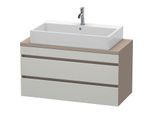 Duravit DuraStyle Waschtisch-Unterschrank DS530900743 100 x 47,8 cm, betongrau/basalt matt, für Konsole, 2 Schubkästen