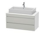 Duravit DuraStyle Waschtisch-Unterschrank DS530900718 100 x 47,8 cm, betongrau/weiß matt, für Konsole, 2 Schubkästen