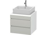 Duravit DuraStyle Waschtisch-Unterschrank DS531500718 60 x 54,8 cm, betongrau/weiß matt, für Konsole, 2 Schubkästen