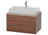 Duravit DuraStyle Waschtisch-Unterschrank DS531802143 90 x 54,8 cm, nussbaum dunkel/basalt matt, für Konsole, 2 Schubkästen