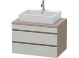 Duravit DuraStyle Waschtisch-Unterschrank DS531700743 80 x 54,8 cm, betongrau/basalt matt, für Konsole, 2 Schubkästen