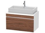 Duravit DuraStyle Waschtisch-Unterschrank DS531302118 90 x 54,8 cm, nussbaum dunkel/weiß matt, für Konsole, 1 Auszug