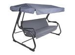 Gardenson Hollywoodschaukel , Anthrazit , Metall, Textil , 132x171x209 cm , wetterfest , Gartenmöbel, Gartenliegen, Schaukelliegen
