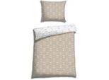 Florella Bettwäsche , Weiß, Beige , Textil , geometrisch , 140x200 cm , Oeko-Tex® Standard 100, Oeko-Tex® Made IN Green , pflegeleicht, atmungsaktiv, hautfreundlich, schadstoffgeprüft , Heimtextilien, Bettwäsche & Leintücher, Bettwäsche, Renforcé-Bettwäsche