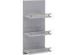 Mid.you Badezimmerregal , Silberfarben , Holzwerkstoff , 30.3x70.2x17.5 cm , Made in Germany , hängend , Badezimmer, Badezimmerregale, Badregale