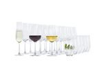 Novel Gläserset, Transparent, Glas, 24-teilig, Lfgb, Made in EU, Essen & Trinken, Gläser, Gläser-Sets