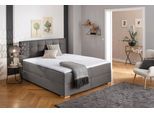 Boxbett HOME AFFAIRE "Olivet mit Bettkasten", grau, B:174cm L:230cm, Komplettbetten, in 4 Farben, 4 Breiten, 2 Matratzenarten, auch in Überlänge 220 cm