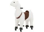 My Baby Lou Schaukeltier , Braun, Weiß , Metall, Kunststoff, Textil , 27x85x76 cm , unisex , EN 71 , Fußstützen, Haltegriffe , Spielzeug, Schaukeltiere