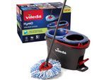 Bodenwischer-Set VILEDA "Vileda H2PrO Spin Mop System", schwarz, B:49,5cm H:32cm L:30cm, Kunststoff, Reinigungs-Sets, Sauberes Wasser bei jedem Ausspülen