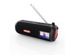 LEICKE DAB+ Radio Tube tragbarer Bluetooth Lautsprecher mit RGB-LED Lichter