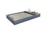 Ambia Garden Sandkasten , Braun, Grau , Holz , Hemlocktanne , 115x21.8x180 cm , unisex , EN 71, CE, FSC 100% , hoher Rand , Freizeit & Co, Gartenspielzeug, Sandkästen