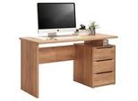 Venda Schreibtisch , Eiche Artisan , Metall , 3 Schubladen , rechteckig , Wange , 60x76x138 cm , Büromöbel, Büromöbel-Sets & Büromöbel-Serien, Büromöbelserien