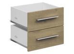 Voleo Schubkasteneinsatz , Eichefarben , Holzwerkstoff , 2 Schubladen , 36.4x34.1x36.6 cm , FSC Mix , Soft-Close , Büromöbel, Büromöbel-Sets & Büromöbel-Serien, Büromöbelserien