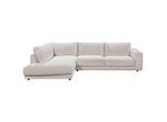 Hom`in Ecksofa, Weiß, Kunststoff, 4-Sitzer, Füllung: Schaumstoff, Federn, Ottomane links, L-Form, 325x224 cm, Blauer Engel, Goldenes M, Oeko-Tex® Standard 100, DGM-Klimapakt, seitenverkehrt erhältlich, Wohnzimmer, Sofas & Couches, Wohnlandschaften, Ecksofas