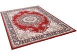 Wollteppich THEKO "Dolna - 809", rot, B:133cm H:10mm L:133cm Ø:133cm, Schurwolle, Teppiche, Wollteppich, Kurzflor, reine Wolle, Orient-Optik