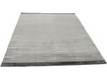 Teppich THEKO "Miami 3286", grau, B:90cm H:8mm L:160cm, Viskose, Teppiche, Teppich, Handweb Teppich, gestreift, handgewebt, aus Viskose & Wolle