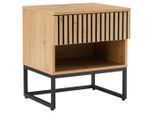Xora Nachtschrank Bueno, Eiche Artisan, Metall, Holzwerkstoff, 1 Schublade(n) Schubladen, 50x55x40 cm, Schlafzimmer, Nachttische