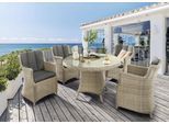 Garten-Essgruppe DESTINY "LUNA", beige (natur meliert), Polyester, Aluminium, Polyester, Polyrattan, Sitzmöbel-Sets, Garten-Essgruppe, Aluminium, Polyrattan