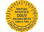 moedel Prüfplaketten Geprüft BetrSichV/DGUV 2026–2031, Folie, Ø 30 mm, 10 Stück/Bogen, einfache Anwendung