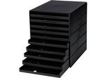 styro® Schubladenbox Styroval Pro, 10 Schubladen, offen, DIN C4, Polystyrol, öko-schwarz