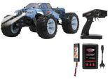 RC-Monstertruck JAMARA "Tiger Ice Monstertruck BL 4WD", blau (blau, schwarz), Fernlenkfahrzeuge, KinderB:33,5cm H:20,5cm, 1:10, 2,4 GHz, mit LED, B:33,5cm H:20,5cm