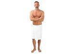 Kilt WEWO FASHION "9538T, ideal für Sauna & Spa", weiß, L:50cm, Frottier, Hausmäntel, schlingenfest