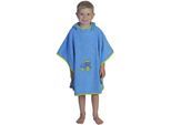 Badeponcho WÖRNER "Lok", blau (ozean), L:60cm, Baumwolle, Hausmäntel, maschinenwaschbar, trocknergeeignet
