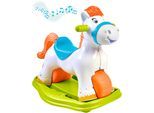 Schaukelpferd FEBER "Ponyferber 2in1", bunt, Schaukeltiere, BabyB:43cm H:69cm T:66cm, Kunststoff, mit Licht- und Soundeffekt; Made in Europe, B:43cm H:69cm T:66cm