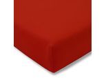 Bettlaken ESTELLA "Feinjersey", rot (purpur), B:200cm L:200cm, Jersey, Obermaterial: 100% Baumwolle, Bettlaken, Bettlaken, Rundumgummi