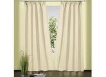 Vorhang WECKBRODT "Sento" Gr. 2, beige (natur), B:135cm H:180cm, Baumwolle, Polyester, Gardinen, Baumwolle, blickdicht, matte Struktur, unifarben, Gardine, Store