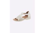 Sandale CLASSIC, Damen, Gr. 39, beige (ecru), Glattleder, Schuhe Sandale
