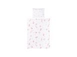Chipolino 5-teiliges Bettwäsche Set, Decke 95 x 125 cm Kissen 35 x 45 cm rosa weiß
