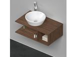 Duravit D-Neo Waschtisch-Unterschrank DE491802121 80 x 48 cm, Nussbaum Dunkel, wandhängend, 1 Fach, 1 Konsolenplatte