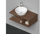 Duravit D-Neo Waschtisch-Unterschrank DE491802121 80 x 48 cm, Nussbaum Dunkel, wandhängend, 1 Fach, 1 Konsolenplatte