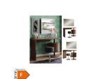 Vicco Schminktisch Lara Eiche rustikal 120 cm mit LED-Spiegel und Hocker