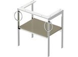 Duravit White Tulip Waschtisch-Konsole WT4546BH2H2 68,4 x 45 cm, Steingrau Hochglanz, bodenstehend, Metall, 2 Handtuchhalter