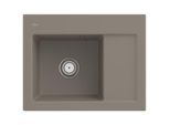 Villeroy und Boch Subway 45 Compact Einbauspüle 331201TR links, mit Ablaufgarnitur, Handbetätigung, 650 x 510 mm, timber CeramicPlus