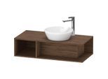 Duravit D-Neo Waschtisch-Unterschrank DE493902121 100 x 48 cm, Nussbaum Dunkel, 1 Fach, 1 Konsolenplatte, wandhängend