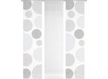 Schiebegardine VISION S "3ER SET BORDEN" Gr. 1, grau, B:60cm H:260cm, Polyester, Gardinen, HxB: 260x60, Schiebevorhang 3er Set Digitaldruck