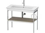 Duravit White Tulip Waschtisch-Konsole WT4544RH2H2 98,4 x 45 cm, Steingrau Hochglanz, bodenstehend, Metall, 1 Handtuchhalter rechts