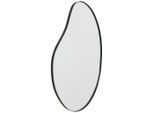 Mid.you Wandspiegel , Schwarz , Metall, Glas, Holzwerkstoff , oval , 52x87x2.5 cm , Bsci , Garderobe, Garderobenspiegel