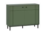 Carryhome Kommode , Grün , Holzwerkstoff , 2 Fächer , 108x81.8x37 cm , Kleinmöbel, Kommoden, Kommoden