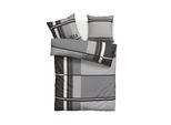 Bettwäsche H.I.S "Cassia", grau, B/L: 135cm x 200cm, 1 Stk., 1 Stk., Linon, B/L: 80cm x 80cm, 2 Stk., Linon, Obermaterial: 100% Baumwolle, Bettwäsche, Bettwäsche, in sportlichem Karo Design,Bettwäsche aus Baumwolle,ab Gr. 135x200 cm
