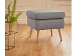 Polsterhocker HOME AFFAIRE "Sallito", grau, B:52cm H:49cm T:52cm, Struktur Hahnentritt (67% Polypropylen, 33% Polyester);Samtoptik (100% Polyester);Fellimitat (100% Polyester);Samtcord (92% Polyester, 8% Polyamid);Struktur (100% Polyester);Struktur fein (100% Polyester), Hocker, Polsterhocker, die kleinere Version von "Salla", in 6 Bezugsqualitäten
