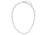 Kette ohne Anhänger JOBO "Perlenkette mehrfarbig", bunt (mehrfarbig), Halsketten, Damen, Messing, L: 50, Muschelkern Perlen 4 mm 50 cm