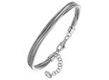 Armband JOBO "Layering", silber 925, Armbänder, Damen, 20cm, Silber 925 (Sterlingsilber), Armband, 925 Silber matt 20 cm