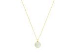 Kette mit Anhänger AMOR "Herz", gelbgoldfarben, perlmuttfarben, Halsketten, Damen, Silber 925 (Sterlingsilber), L: 45 B: 1mm, mit Perlmutt, B:1mm