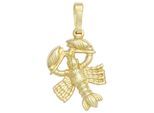 Sternzeichenanhänger JOBO "Anhänger Sternzeichen", gelbgold 333, Schmuckanhänger, Damen, Krebs, Gelbgold 333, 333 Gold